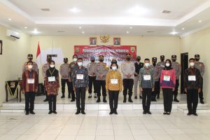 Penerimaan Polri 2021, Polres Way Kanan Gelar Penandatanganan Pakta Integritas