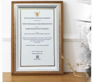 Way Kanan Raih Penghargaan STBM Berkelanjutan Dari Menkes RI