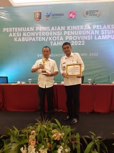 Lamteng Raih Predikat Satu dalam Kinerja Aksi Konfergensi Penurunan Stunting Seprovinsi Lampung Tahun 2022