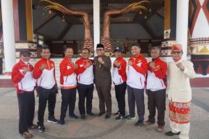 Wakil Bupati Lampung Tengah Ardito Wijaya Melepas Kontingen Sepak Bola Persilat U-15