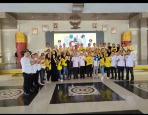 Memperingati Harkopnas yang Ke-76 Dinas Koperasi UKM dan Perdagangan Lampung Tengah Adakan Potong Tumpeng