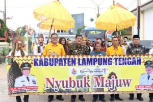 Bupati Lampung Tengah Musa Ahmad Hadiri Acara Pembukaan Festival Krakatau 2023 di Pekor Way Halim