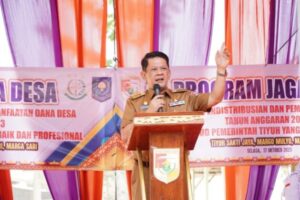 Bupati Tubaba Menghadiri Sekaligus Membuka Kegiatan Program Jaga Desa di Tiyuh Panca Marga