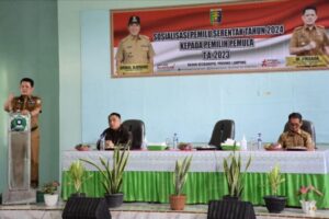 PJ Bupati Firsada Hadiri Sosialisasi Pemilu serentak Tahun 2024 di Aula SMKN 1 Tubaba