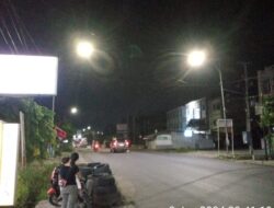 Terima Laporan Lampu Jalan Padam, Dishub Lamteng Turunkan Tim Teknis Lakukan Perbaikan