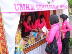 Yayasan Kemala Bhayangkari Polda Lampung Gelar kegiatan Gerak Jalan Memperingati HUT ke 44