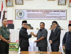 Wakil Bupati Ardito Wijaya Hadiri Rapat Paripurna DPRD Lamteng Mengenai RPJPD tahun 2025-2045