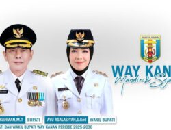 Ali Rahman – Ayu Asalasiyah Resmi Menjabat sebagai Bupati dan Wakil Bupati Way Kanan Periode 2025-2030
