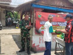 Koramil 0410/04 TKT Gelar Program Gerakan Pangan Murah (GMP) Bagi Masyarakat