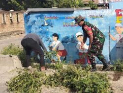 Babinsa Koramil 0410/ 01 KBL panjang Melakukan Giat Membersikan Grenase