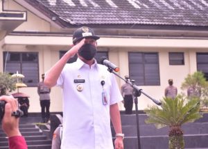 Wabup Way Kanan, Pimpin Apel Gelar Pasukan Operasi Lilin Krakatau Tahun 2021