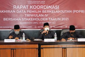KPU Way Kanan Laksanakan Rakoor PDPB Triwulan IV