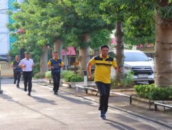 Polresta Bandar Lampung Gelar Tes Kesamaptaan Jasmani Berkala Semester I Tahun 2024