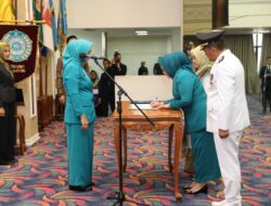 Ibu Riana Sari Arinal Lantik Liana Aswarodi sebagai Penjabat Ketua TP PKK dan Dekranasda Kabupaten Lampung Utara
