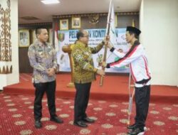 Pj. Gubernur Lampung Lepas Kontingen NPC untuk Peparnas XVII Solo 2024
