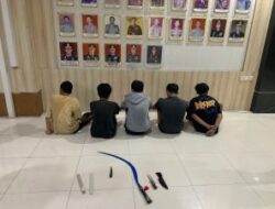 Gagalkan Aksi Tawuran di Bandar Lampung, Polisi Amankan 5 Remaja dan 3 Bilah Sajam