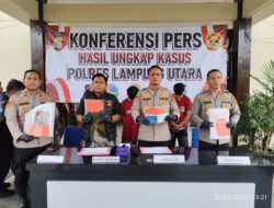 Jajaran Polres Lampung Utara Ringkus Pelaku Spesialis Curanmor dan Curas