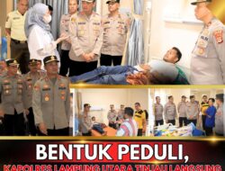 Bentuk Peduli, Kapolres Lampung Utara Tinjau Langsung Warga Korban Keracunan Makanan