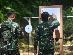 Asah Kemampuan, Prajurit Lanal Lampung Laksanakan Latihan Menembak