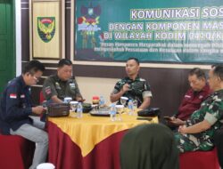 Silaturahmi Coffee Morning, Bersama Para Jurnalis dan Insan Media Bandar Lampung di Aula Makodim 0410/KBL