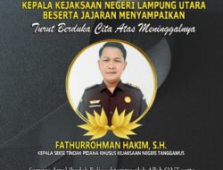Kepala Kejaksaan Negeri Lampung Utara Beserta Jajarannya Menyampaikan Bela Sungkawa atas Wafatnya Kasi PIDSUS Kejari Tanggamus