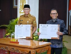 Disaksikan Menteri ATR/BPN, Gubernur Mirza Bersama Kepala BPN Tandatangani NPHD