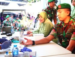 Kodim 0410/KBL Salurkan Sembako dan Galang Donor Darah di HUT ke-78 Korem 043/Gatam