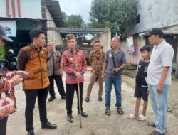 Tinjau Lokasi Genangan Air, Wabup Lampung Utara Perintahkan Dinas Perkim Segera Atasi  