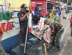 Antisipasi Musim Penghujan, Koramil 410-04/TKT Normalisasi Drainase di Way Kandis