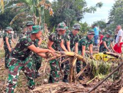 Atasi Banjir Saat Hujan, Prajurit Kodam XXXI/Radin Inten Grebek Sungai di Bandar Lampung