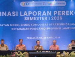 Diseminasi Laporan Perekonomian Provinsi Lampung Semester I 2026 : Penguatan Model Bisnis Komoditas Strategis Dalam Mendukung Ketahanan Pangan