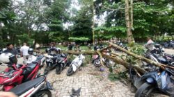 Unila Berikan Bantuan Perbaikan bagi Kendaraan Mahasiswa Terdampak Pohon Tumbang