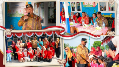 Peringati Hari Anak Nasional 2026, Plt Bupati dan Plt Bunda PAUD Lampung Tengah Sambangi TK Satu Atap Mataram Udi