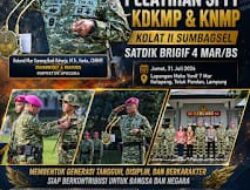 Danbrigif 4 Marinir/BS Resmi Tutup Pelatihan SPPI KDKMP & KNMP Kolat II Sumbagsel di Lampung