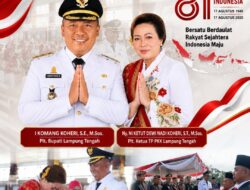 Sisi Humanis Pemimpin Daerah: Aksi Penuh Hormat Ny. Ni Ketut Dewi Nadi kepada Sang Suami di Momen HUT ke-81 RI