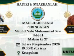 Peringatan Maulid Nabi Muhammad SAW dan Maulid 40 Bengi Digelar di Keteguhan, Terbuka untuk Umum