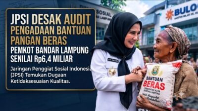 Jaringan Penggiat Sosial Indonesia Desak Audit Pengadaan Bantuan Pangan Beras Pemkot Bandar Lampung Senilai Rp6,4 Miliar