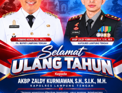 Memperkuat Sinergitas Daerah, Plt Bupati Lampung Tengah Berikan Ucapan Ulang Tahun untuk Kapolres